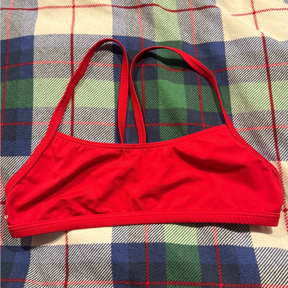 Red Strappy Bikini Top